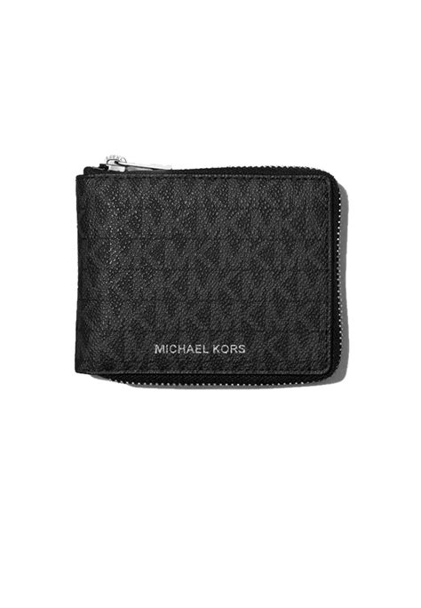 Buy Michael Kors Cooper Leather And Logo Zip Wallet .